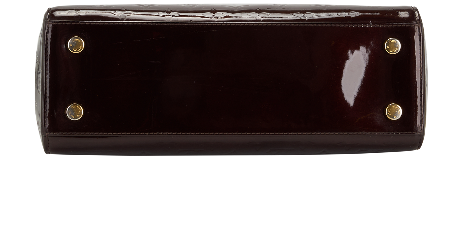 Brea MM, &pound;650, Handbags, Burgundy, Patent Leather, Top view